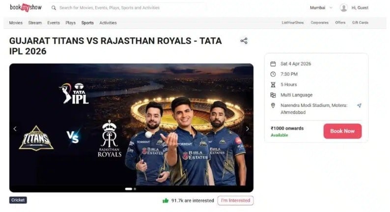 Select the Match Select the Match